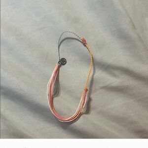 Pura Vida Pink and Orange String Bracelet with Charm